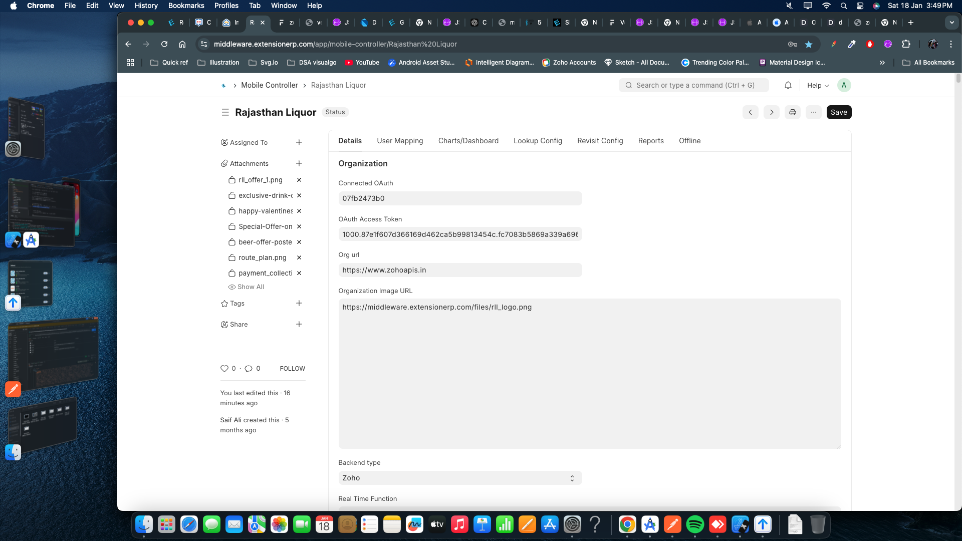 Fill Provide Name,Zoho Developer Console Information