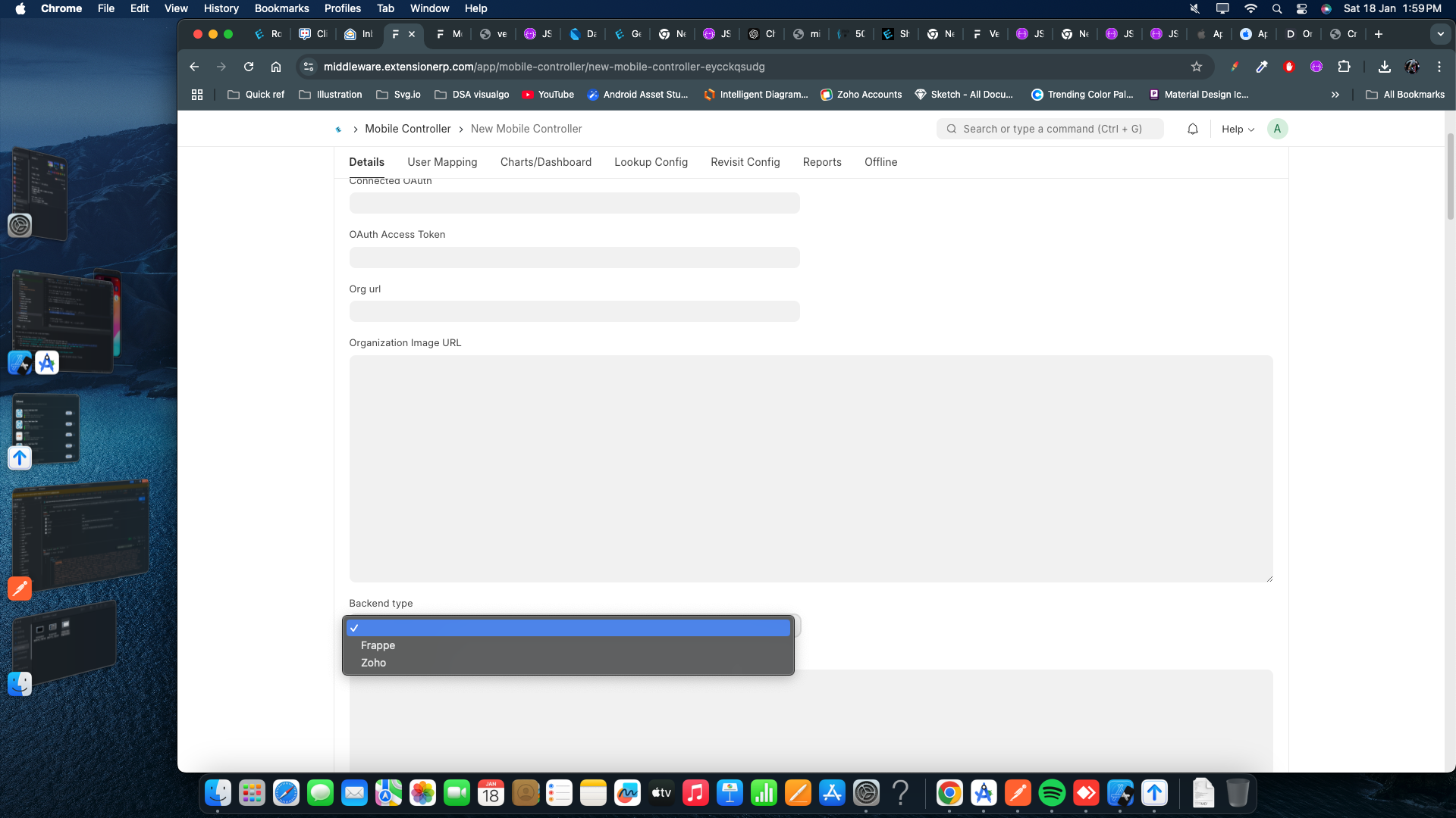 Create New Mobiler Controller & Select Backend