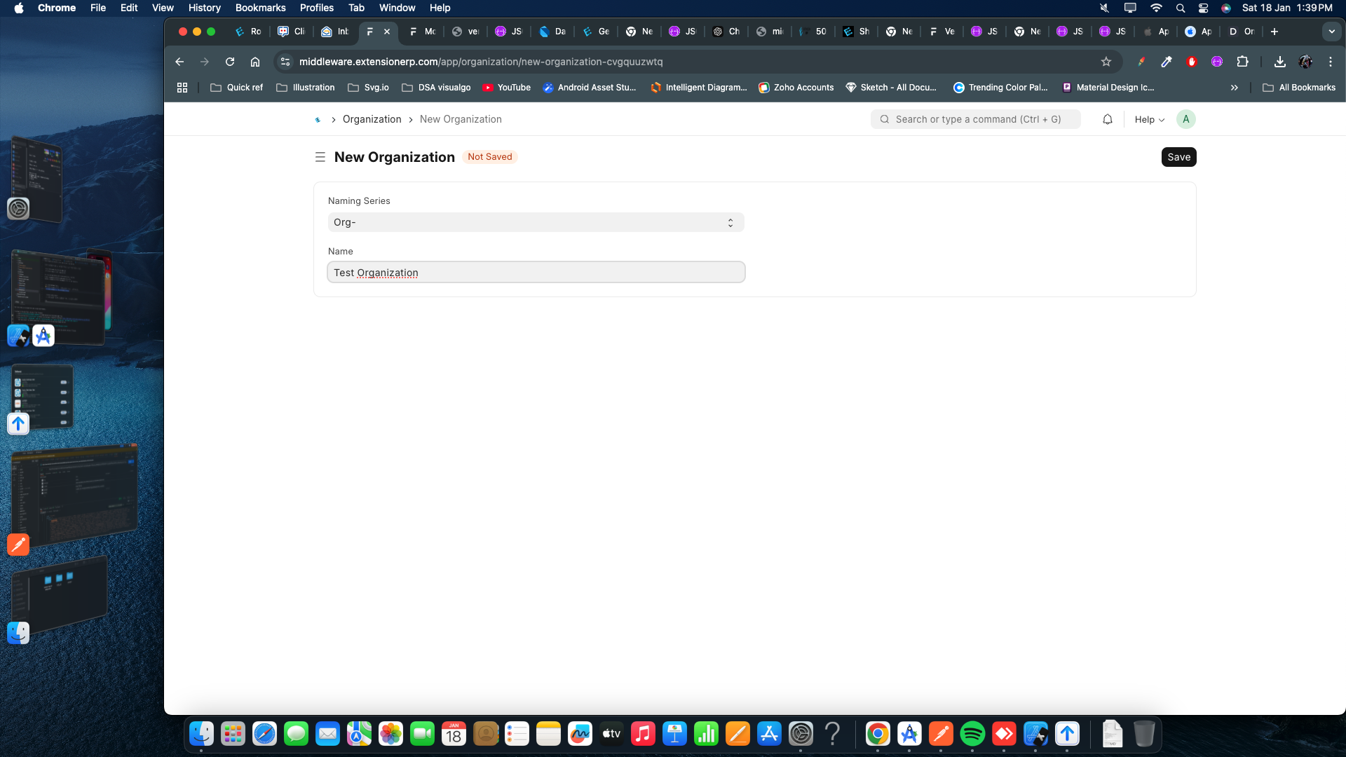 Create New Organization