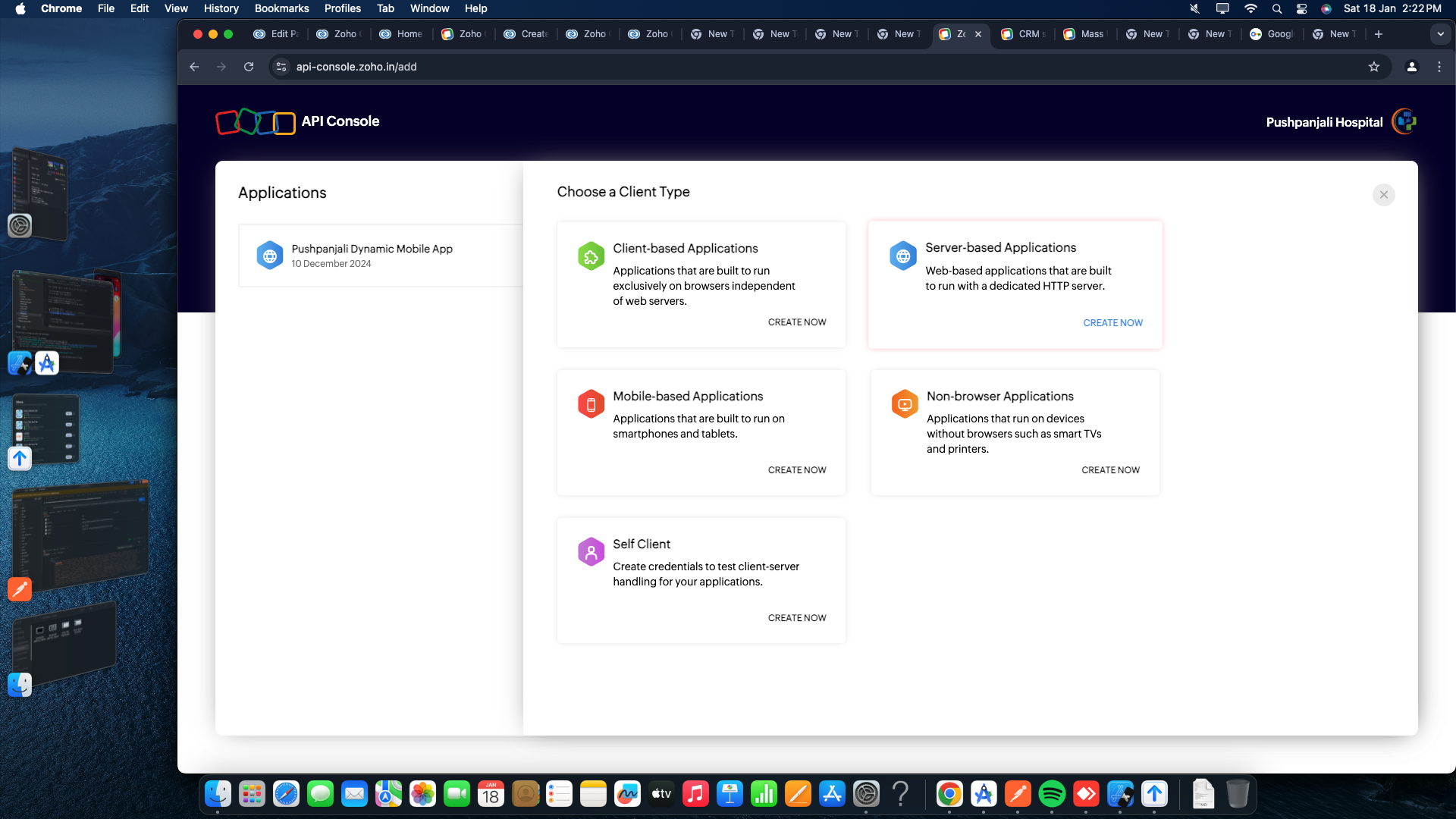 Zoho Developer Console